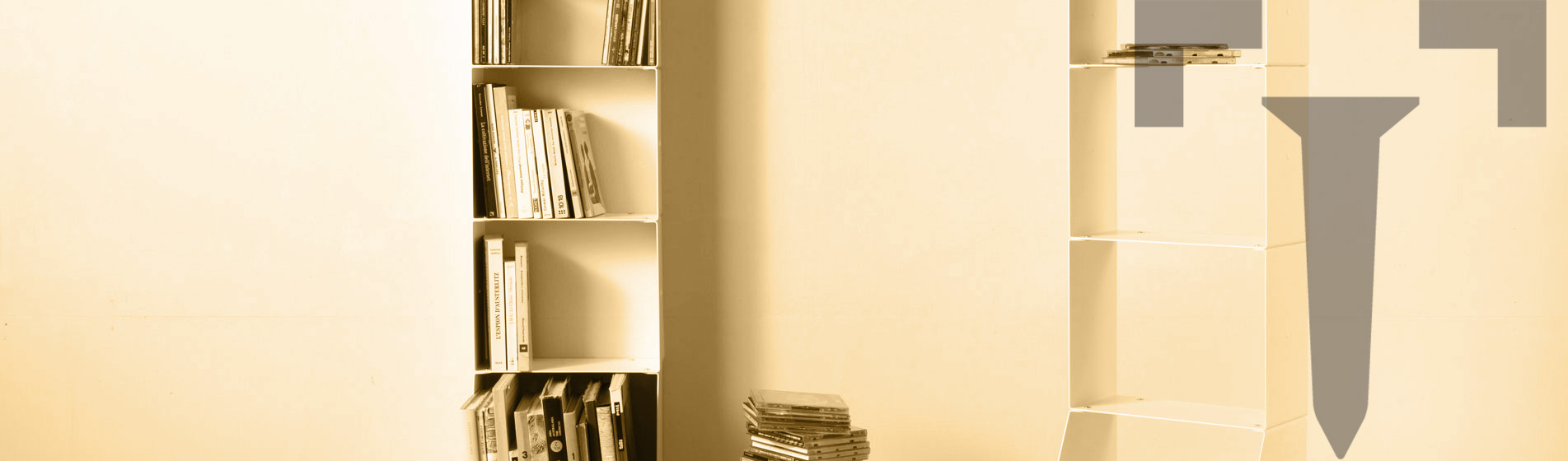 Mobiletto libreria in acciaio