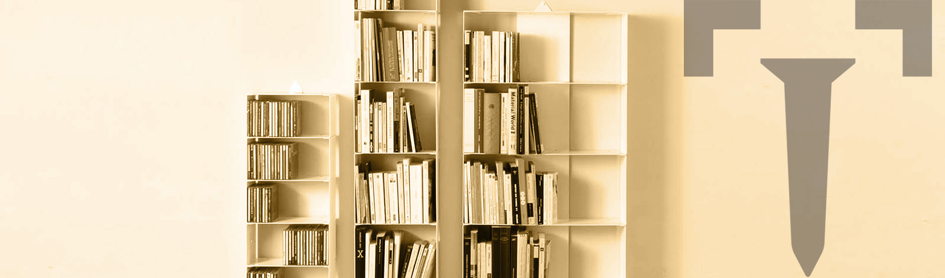 mobiletto libreria in ferro Milano