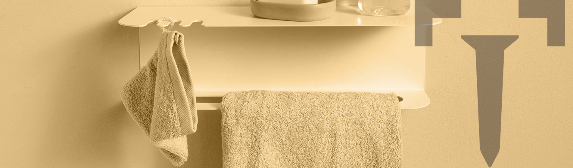 Piccola mensole bagno per la sala da pranzo