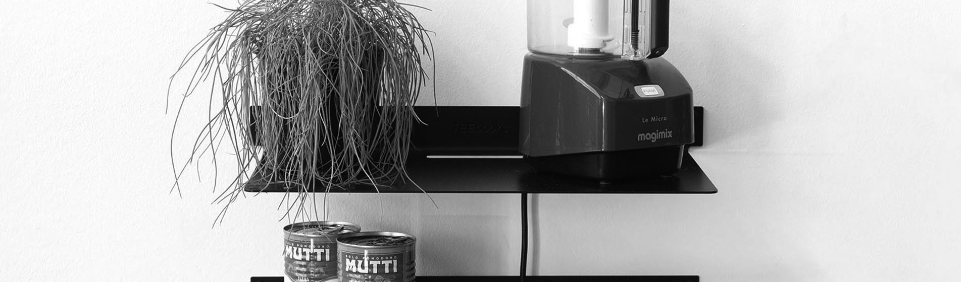 Mobili mensole cucina rettangolari