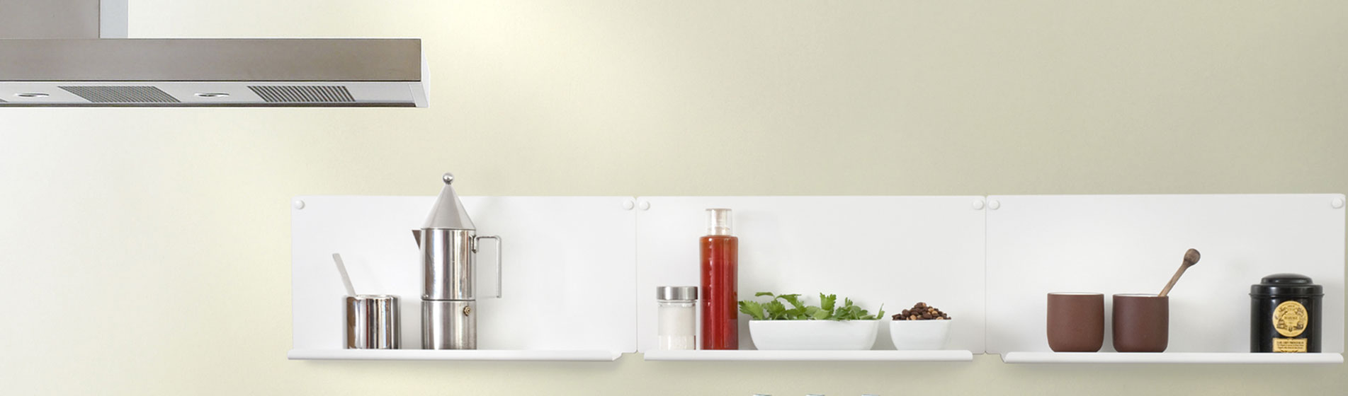 Mobili mensole cucina in acciaio
