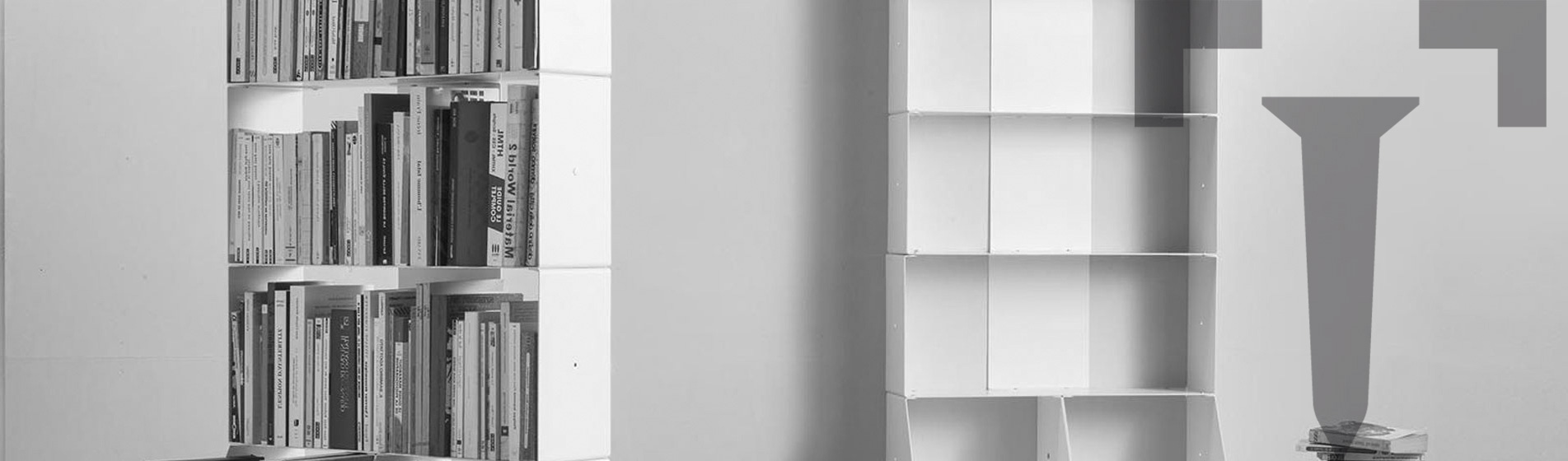 Mensole per libri in acciaio