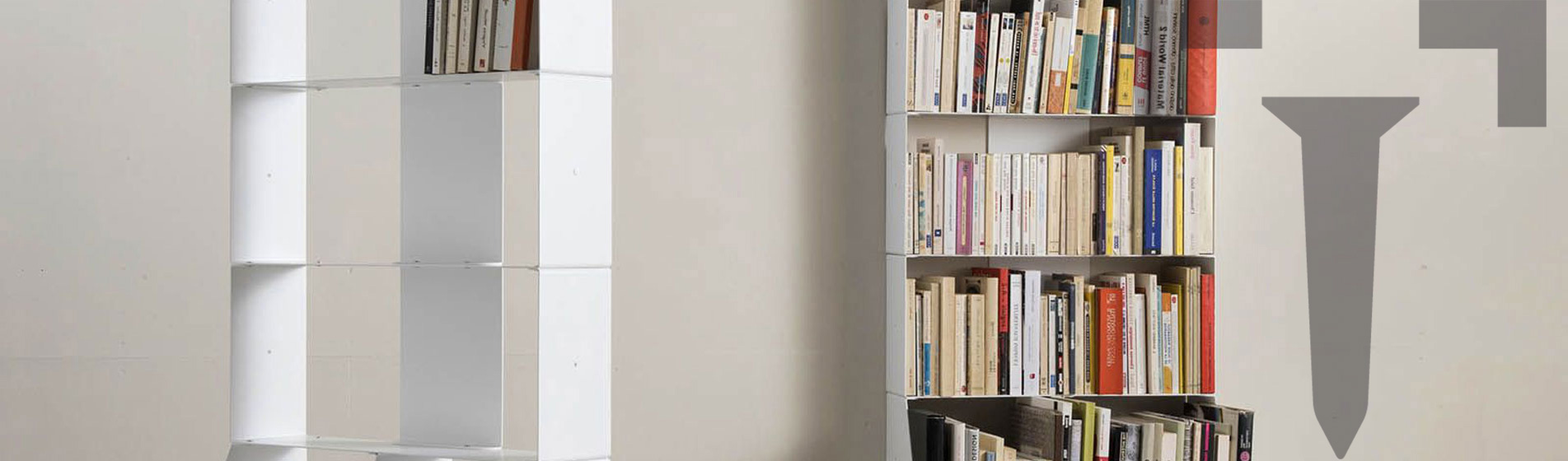 mobiletti mensole libreria in acciaio Roma