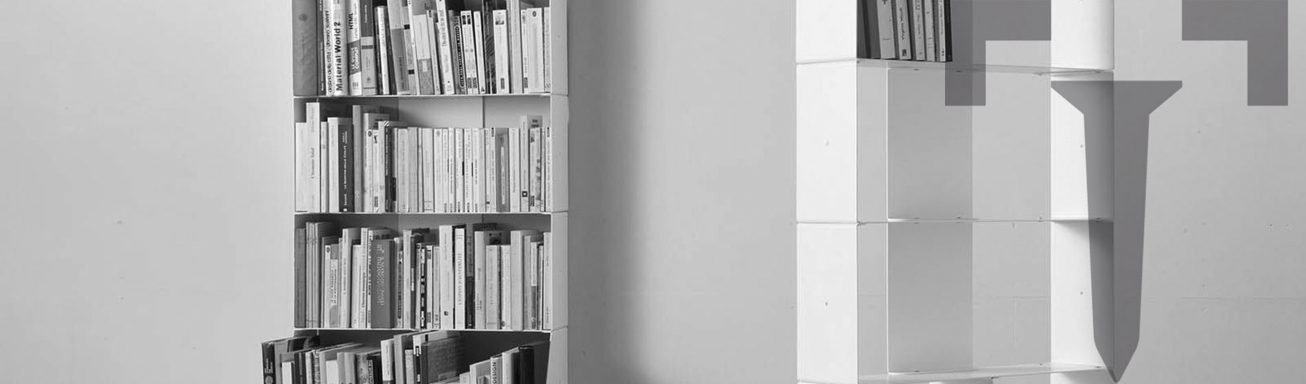 Mobili mensole libreria bianche
